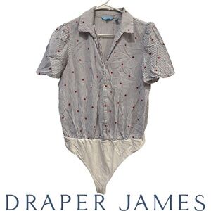 Draper James RSVP Patriotic Striped Bodysuit, Large